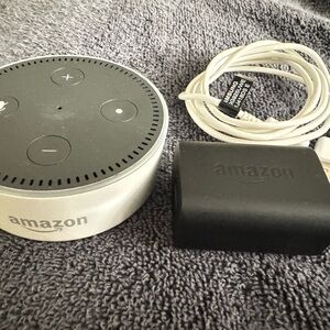 Amazon Echo Dot Smart Speaker with Charger - Black and White